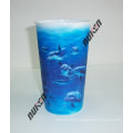 2015 Blue Lenticular Plastic Cup Holders